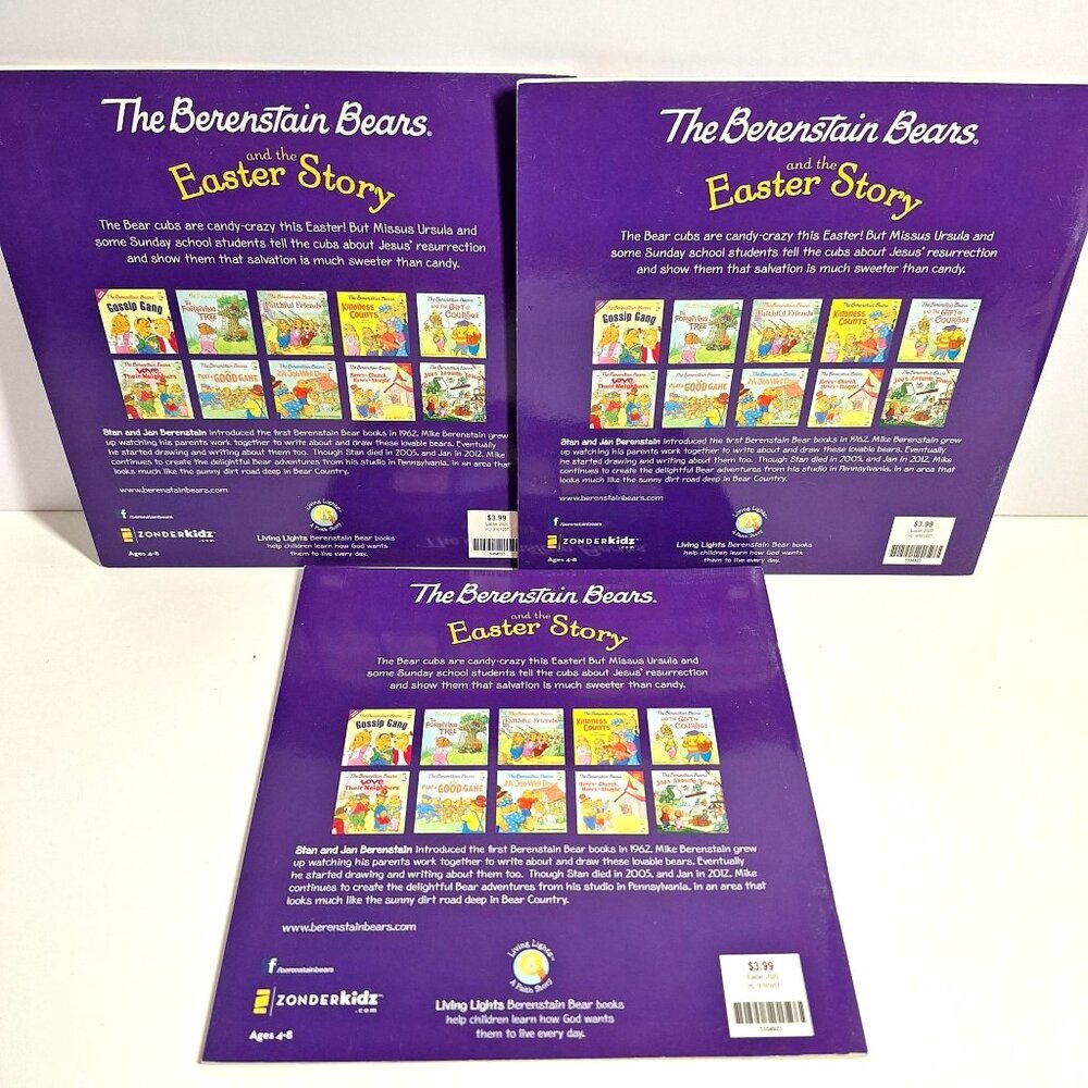 The Easter Story Berenstain Bears 3 Book Lot Zonderkidz - Picture 2 of 5